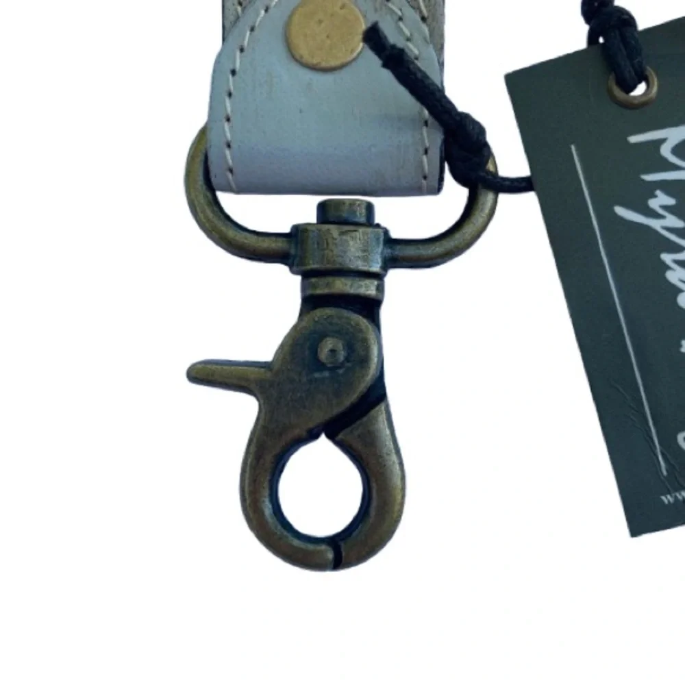 Myra Bag Women's Diamond Shine Hand Tooled Leather Strap Key Fob Western NWT